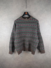 Vintage Knitted Jumper Mens XL Extra Large Shetland Wool Retro Pullover